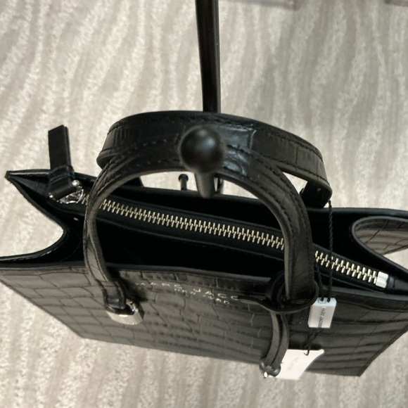 Marc Jacobs Black Croc-Embossed Tote - Picture 10 of 13